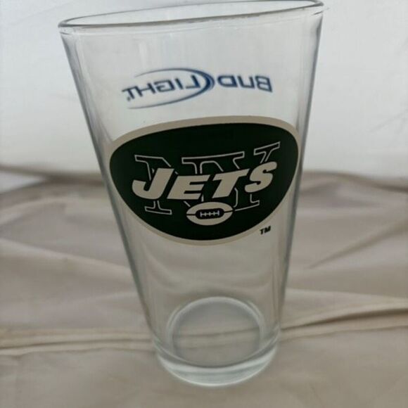 New York Jets Bud Light 16oz Beer Glass - Picture 1 of 6